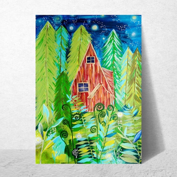 A Frame Cabin in the Woods-kaart