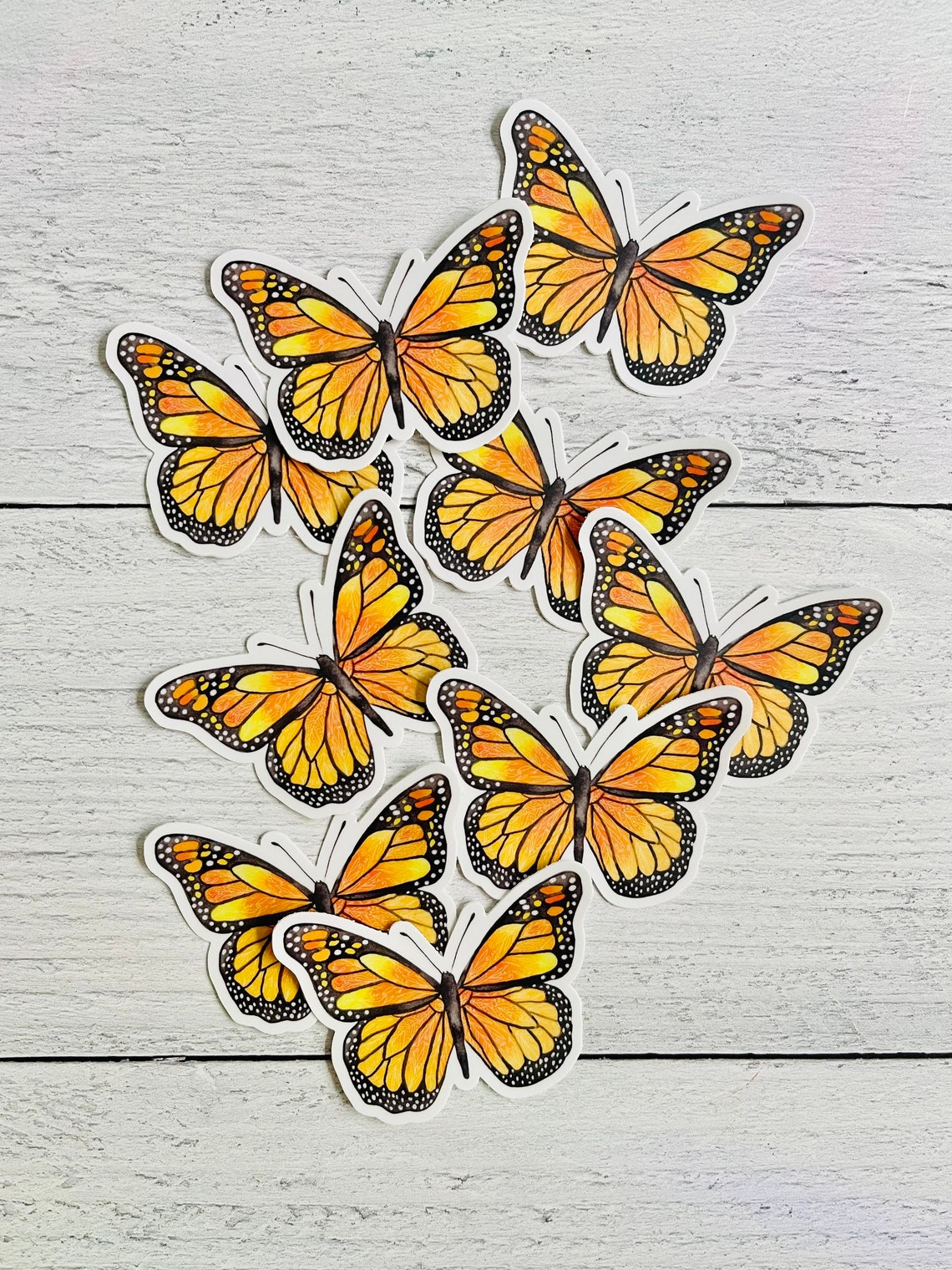 Pollen Sticker Monarch Butterfly Pollinator Sticker - Etsy