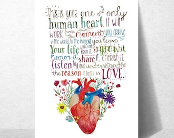Human Heart Card | Encouraging Love Card