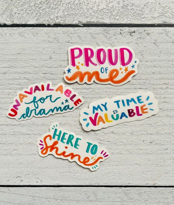 Self-love Stickers Positive Affirmations Stickers Cute Encouraging Sticker  Set 