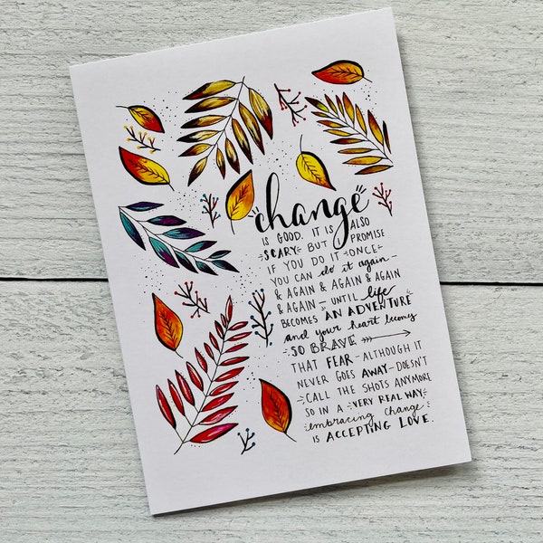 Encouragement Change Card | Inspiring Greeting Card