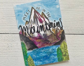 Meet Me in the Mountains Card | Adventure Travel Wanderlust Card