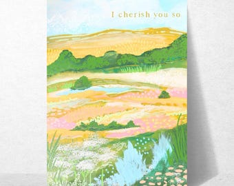 I Cherish You So Love Friendship Thank You Card