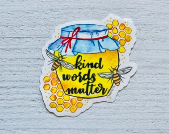 Bee Kind Sticker | Kindness Sticker | Bee Scripture Sticker for Laptop, Water Bottle, Car
