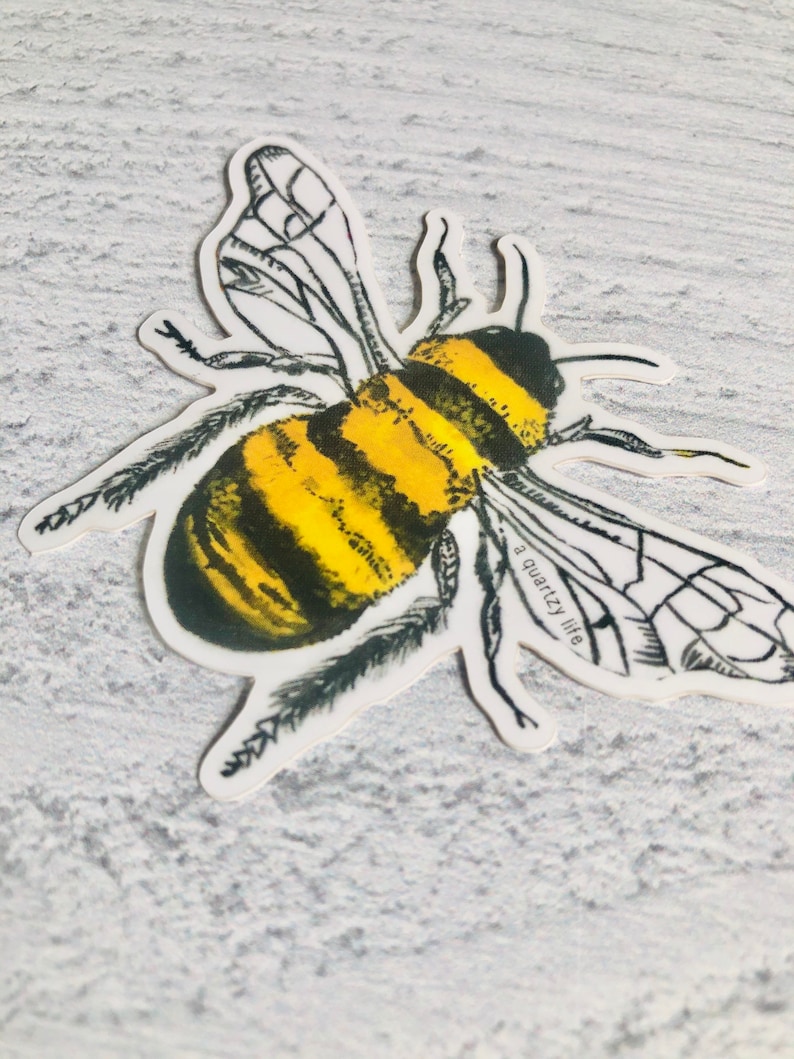Bumble Bee Sticker Cute Bee Sticker for Laptop, Water Bottle, Car Bee Decal image 2