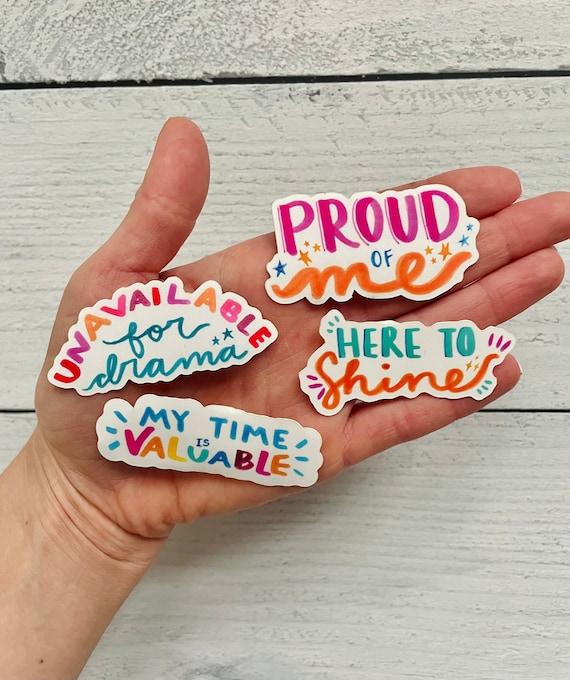 Self-love Stickers Positive Affirmations Stickers Cute Encouraging Sticker  Set -  Israel