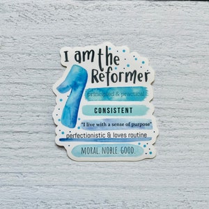 Enneagram 1 Sticker | Type 1 Sticker | Reformer Sticker for Laptop Water Bottle Journal