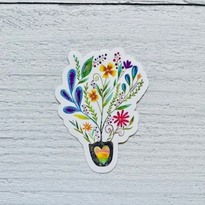 Bloem & Boom Sticker | Tuinieren Sticker | Blooming Tree Sticker voor Yeti, Laptop, Auto | Bloemsticker | Liefde Sticker