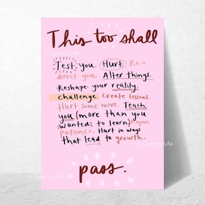 This Too Shall Pass Change Loss Divorce Encouragement Card