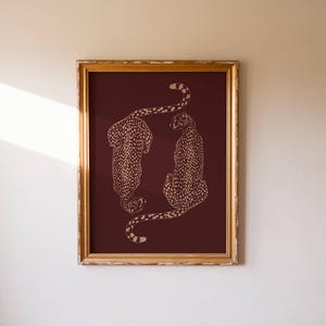 Trendy Cheetah Wall Art | Brown and Beige Print | Digital Download