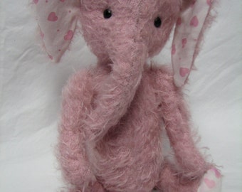 E-Pattern, digital pattern, 10” artist bear designed mohair Elephant, Ellie by Melanie Clark