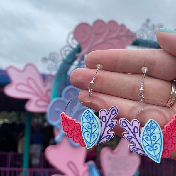 Alice and Wonderland Teacup Mad Hatter Unbirthday Party Inspired Acrylic Cut Dangle Earrings