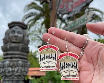 World Famous Since 1955 Jungle Cruise Inspired Disney Inspired Acrylic Laser cut Dangle Earrings