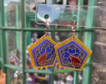 Magic Chocolate Frogs Harry Potter Inspired Acrylic Laser Cut Dangle Earrings