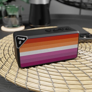 Lesbian Flag  Bluetooth Speaker | LGBTQIA+ Portable Speaker - Compact & Outdoor Ready | Gay Pride Merch - Free Shipping