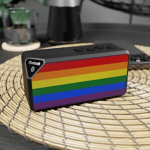 Rainbow Flag Bluetooth Speaker | LGBTQIA+ Portable Speaker - Compact & Outdoor Ready | Gay Pride Merch - Free Shipping