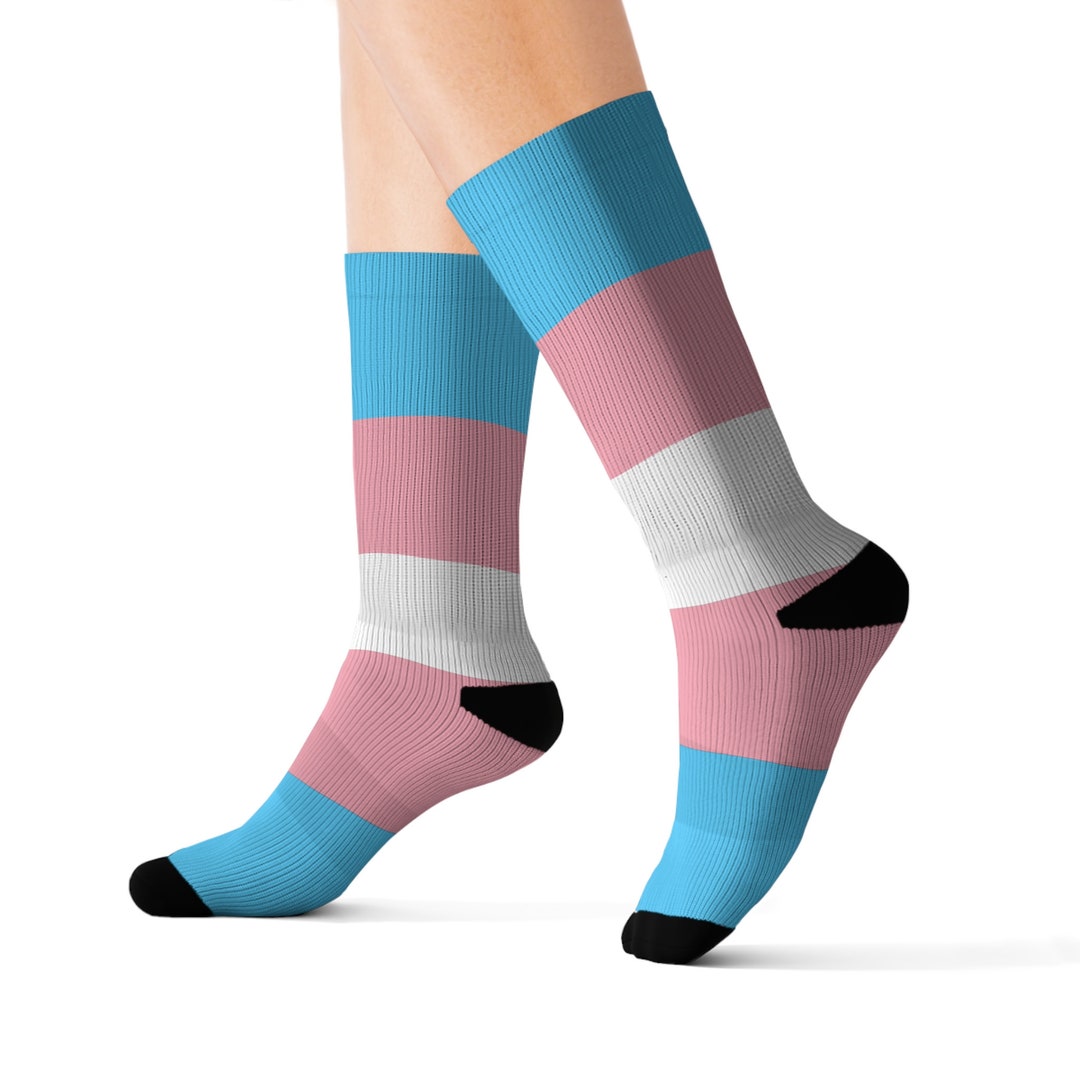 Sublimation Socks, Transgender Pride Flag Custom Socks Fun Socks - Etsy