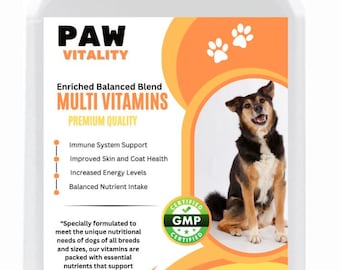 Dog Multivitamins, Shiny Coat, UK Made, Chicken Flavor