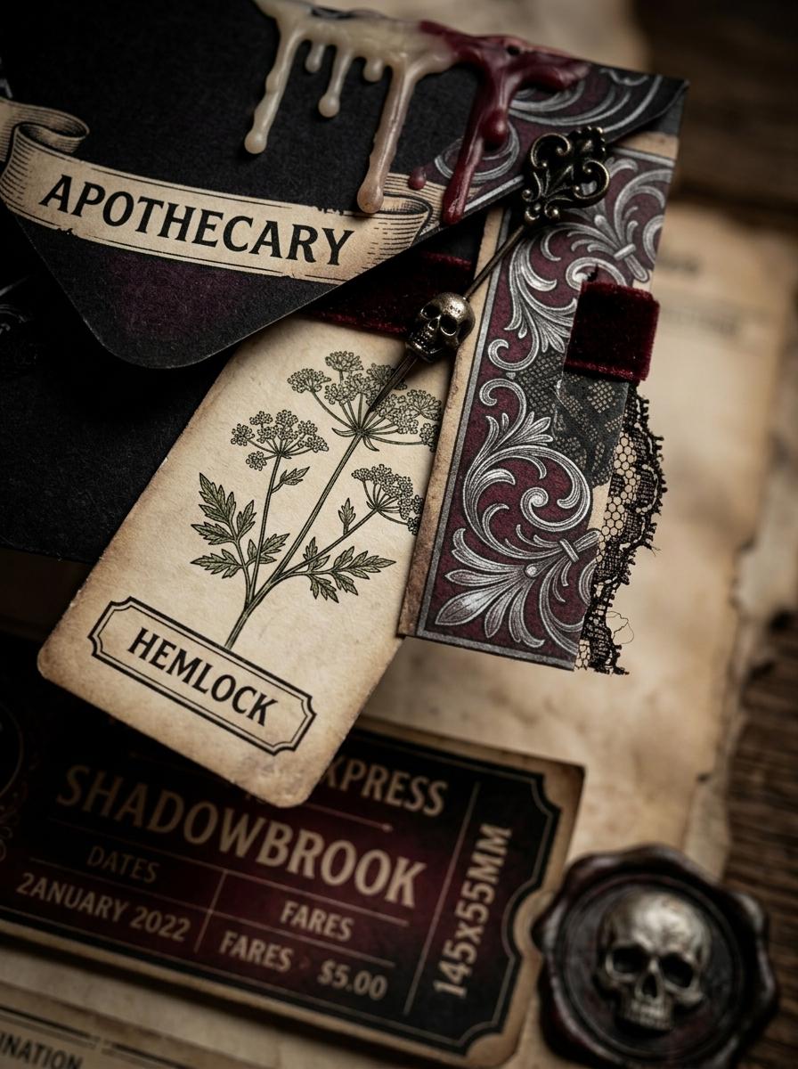 Dark Apothecary Junk Journal Kit Printable | Poison Botanical Ephemera ...