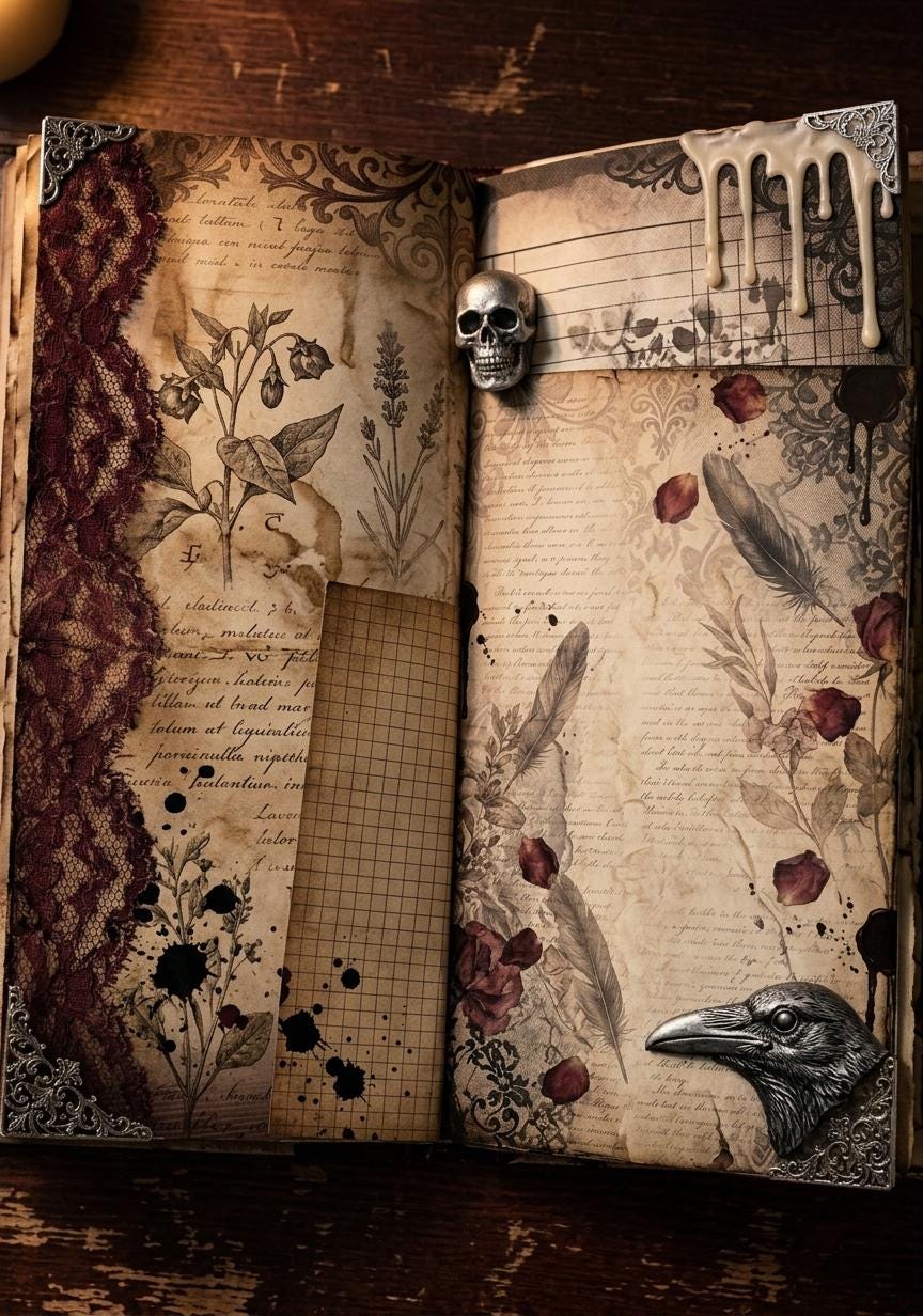 Dark Apothecary Junk Journal Kit Printable | Poison Botanical Ephemera ...