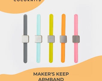 Braccialetto magnetico Maker's Keep di CocoKnits: portautensili per cucire e lavorare a maglia