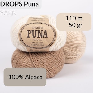 Filato DROPS Puna 100% Alpaca DK per maglia e uncinetto