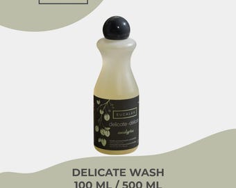 Eucalan Détergent Délicat 100, 500 ml – Sans parfum, Eucalyptus, Pamplemousse & Lavande | Soin doux pour tricots et tissus fins
