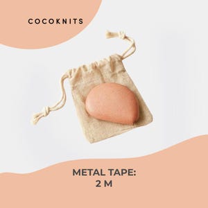 Metro a nastro retrattile Cocoknits: argilla e lino, ecologico immagine 1