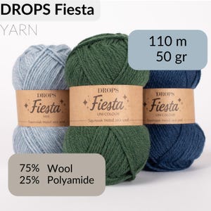 DROPS Fiesta - Filato per calzini in lana superwash DK Weight - 75/25% lana / poliammide / design DROPS