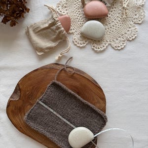 Metro a nastro retrattile Cocoknits: argilla e lino, ecologico immagine 10