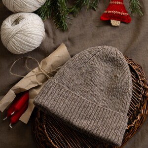 Kit de tejido para gorro Nimbus: lana orgánica suave, reversible, unisex