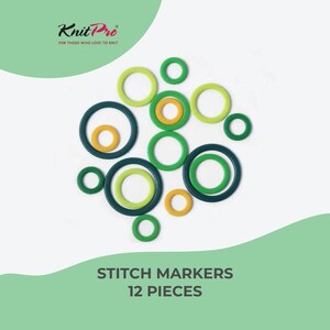 Colorful Stitch Markers: Knitting & Crochet Tool Set (12 Piece)