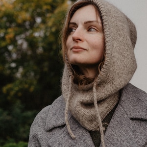 Kit de Tricô para Gorro Oh My Hood - Lã Orgânica e Molde Claro