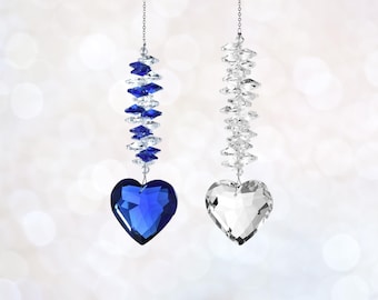 Sparkling Heart Crystal Suncatcher for Window Hanging,  Unique Christmas Gift,  Wall Décor, Garden and Home Decor, Rainbow Maker