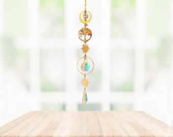 Tree Of Life Crystal Suncatcher, Garden Decor, Sparkling Window Hanging Gift,  Unique Gift for Her, Rainbow Maker