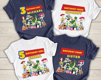 Toy Story Geburtstag Shirts, Woody Geburtstag Shirt, Benutzerdefinierte Geburtstag Mädchen & Junge Toy Story Shirt, Familie Passende Disney World Shirts
