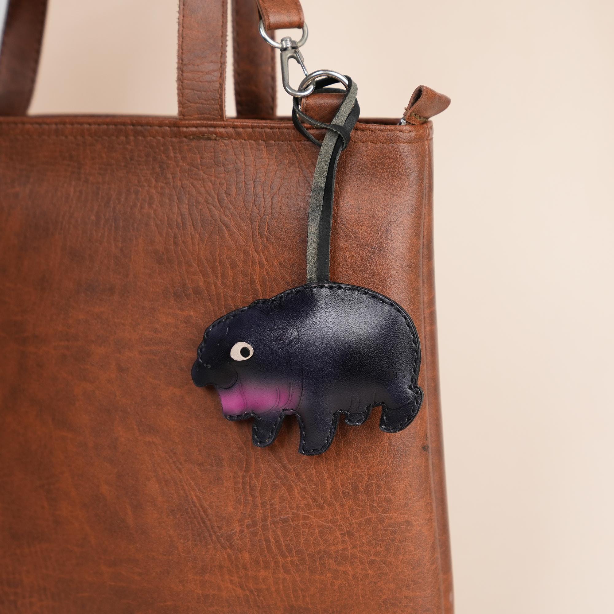 Lilac Glitter Swivel Hippo Charm main image 0
