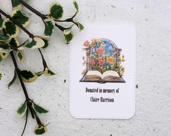 Bible Donated In Memory of Personalized Bookplate - Set of 10 - Adhesive - Peel and stick - Sticker - Book Plate - Memorial - Library