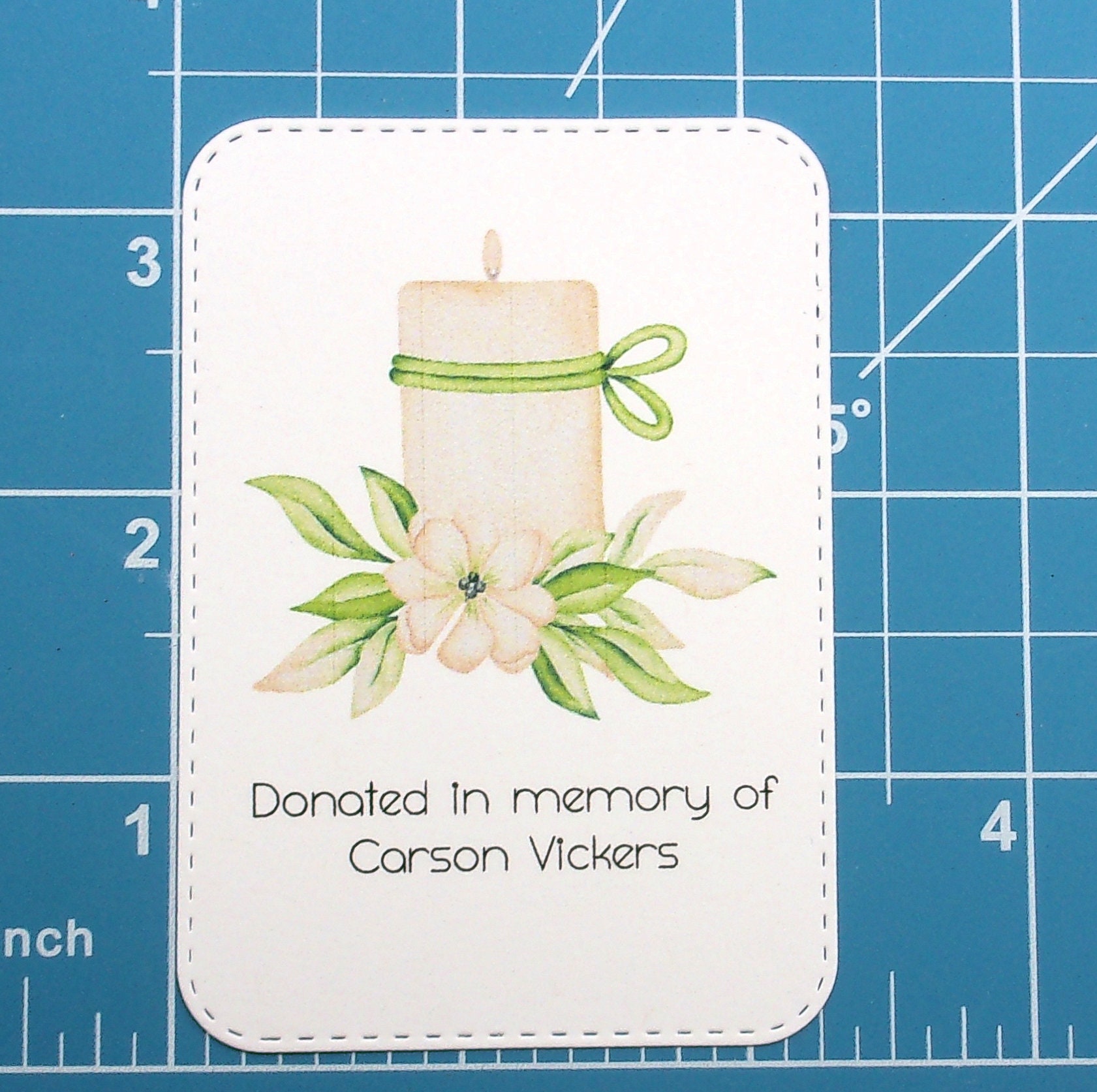 Donated in Memory of Personalized Bookplate - Set of 10 - Adhesive ...