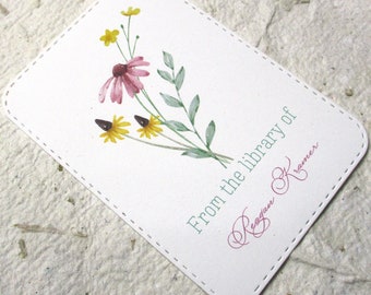 Floral Bookplates Etsy