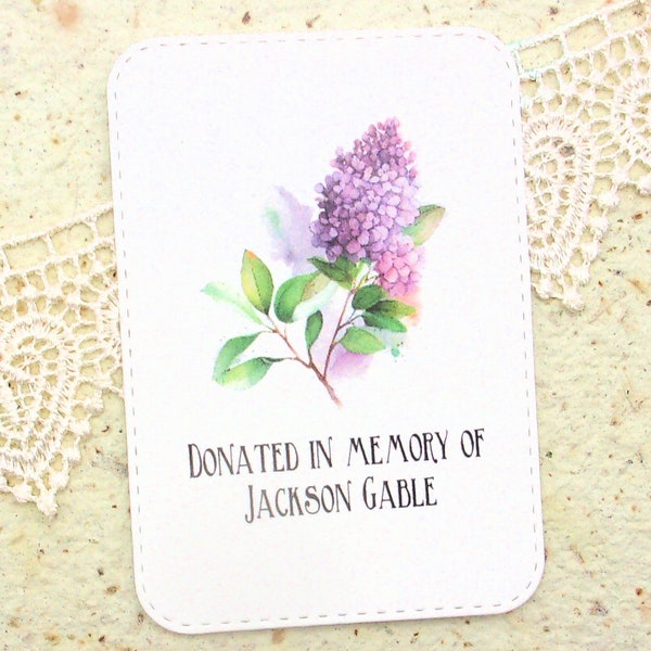 Donated In Memory of Personalized Bookplate - Set of 10 - Adhesive - Peel and stick - Sticker - Book Plate - Memorial - Library - School