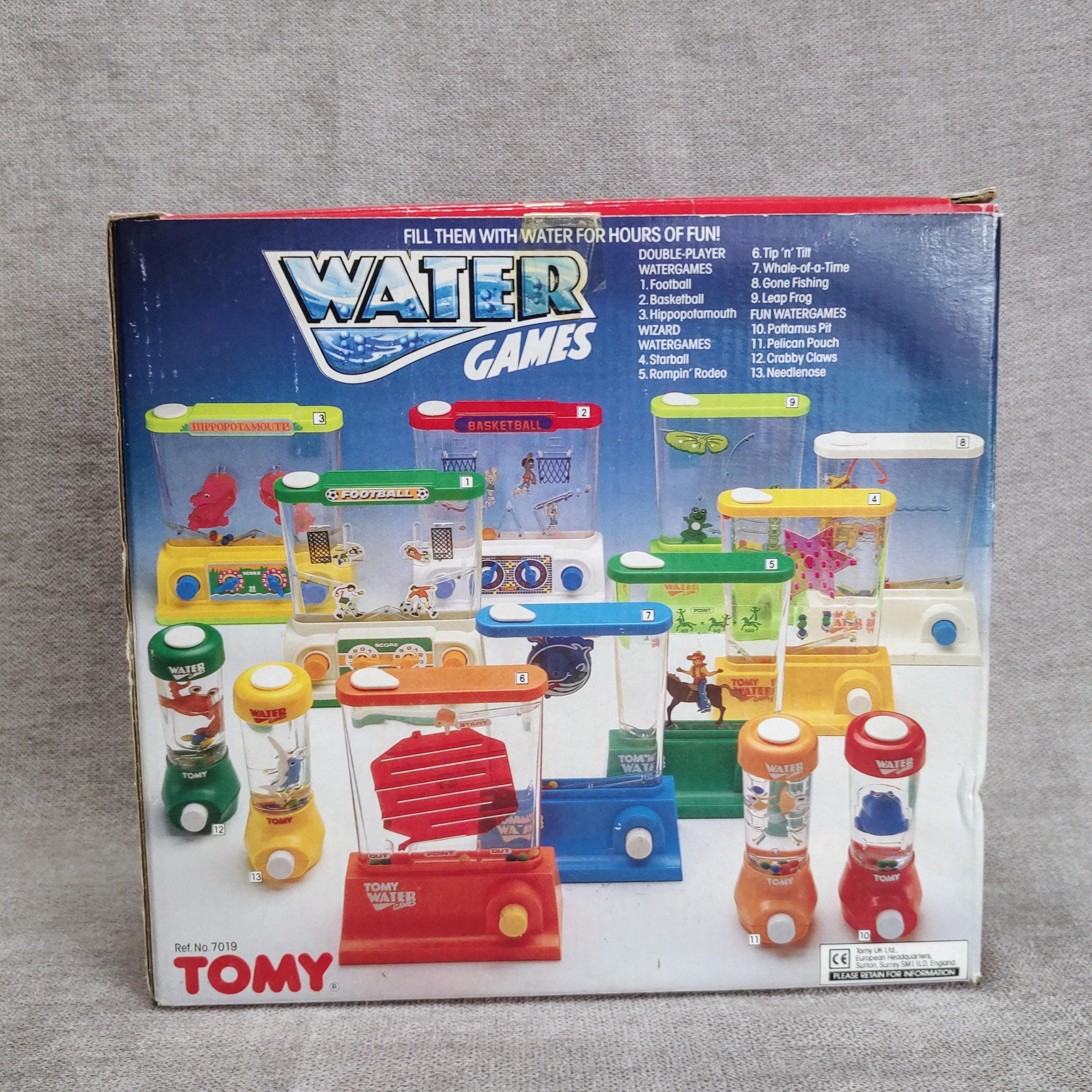 Vintage Tomy Water Games Double Player Football - 1980s Retro Toy