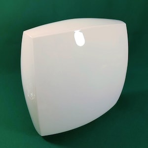 Vintage Milk Glass Opaline Ceiling Light - Mid Century Modern Wall light Sconce Czechoslovakia - Glossy White Pillow shape
