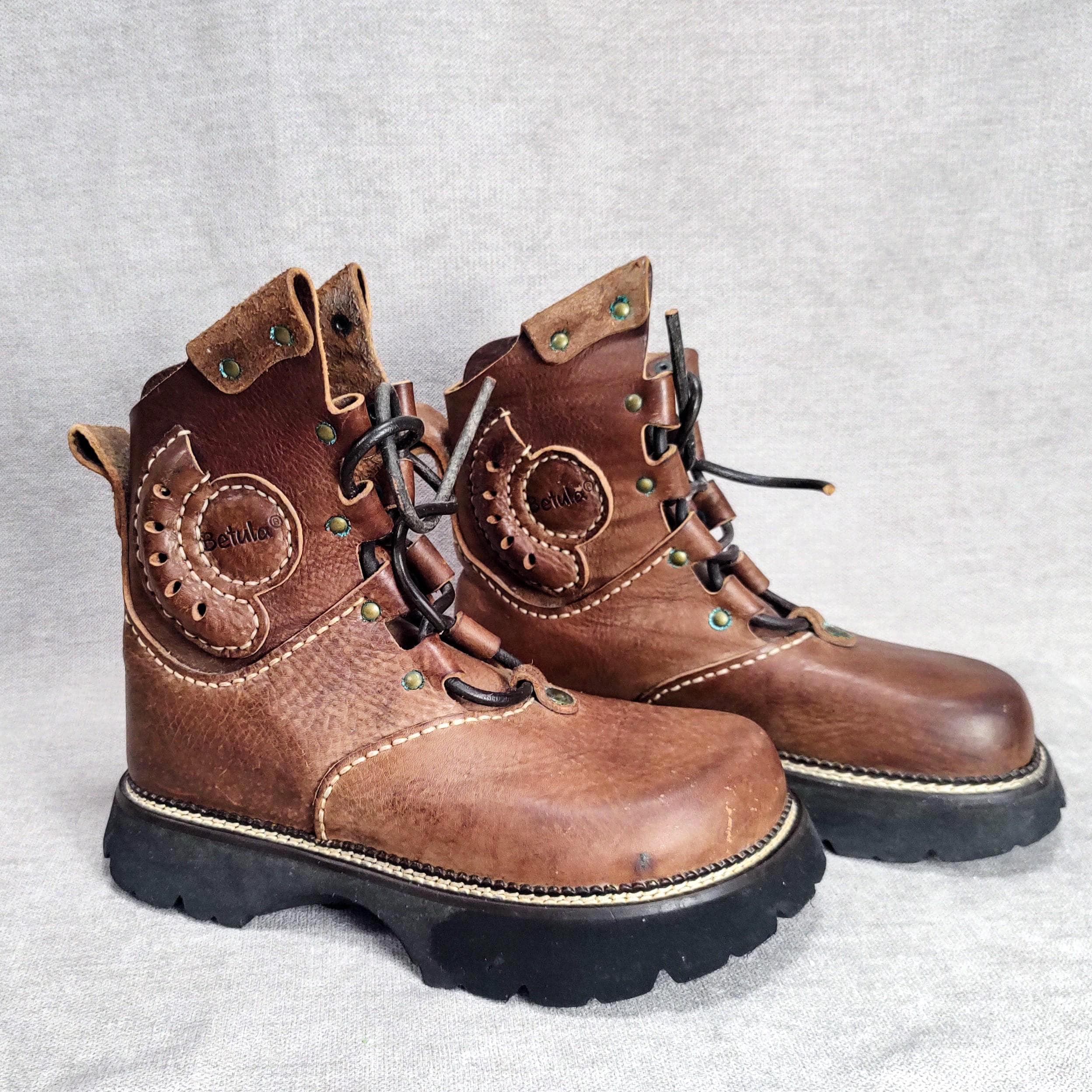 RARE Birkenstock Hiking Boots Brown Leather Wool & Felt Upper EU 42 Birkenstock Men main image 3