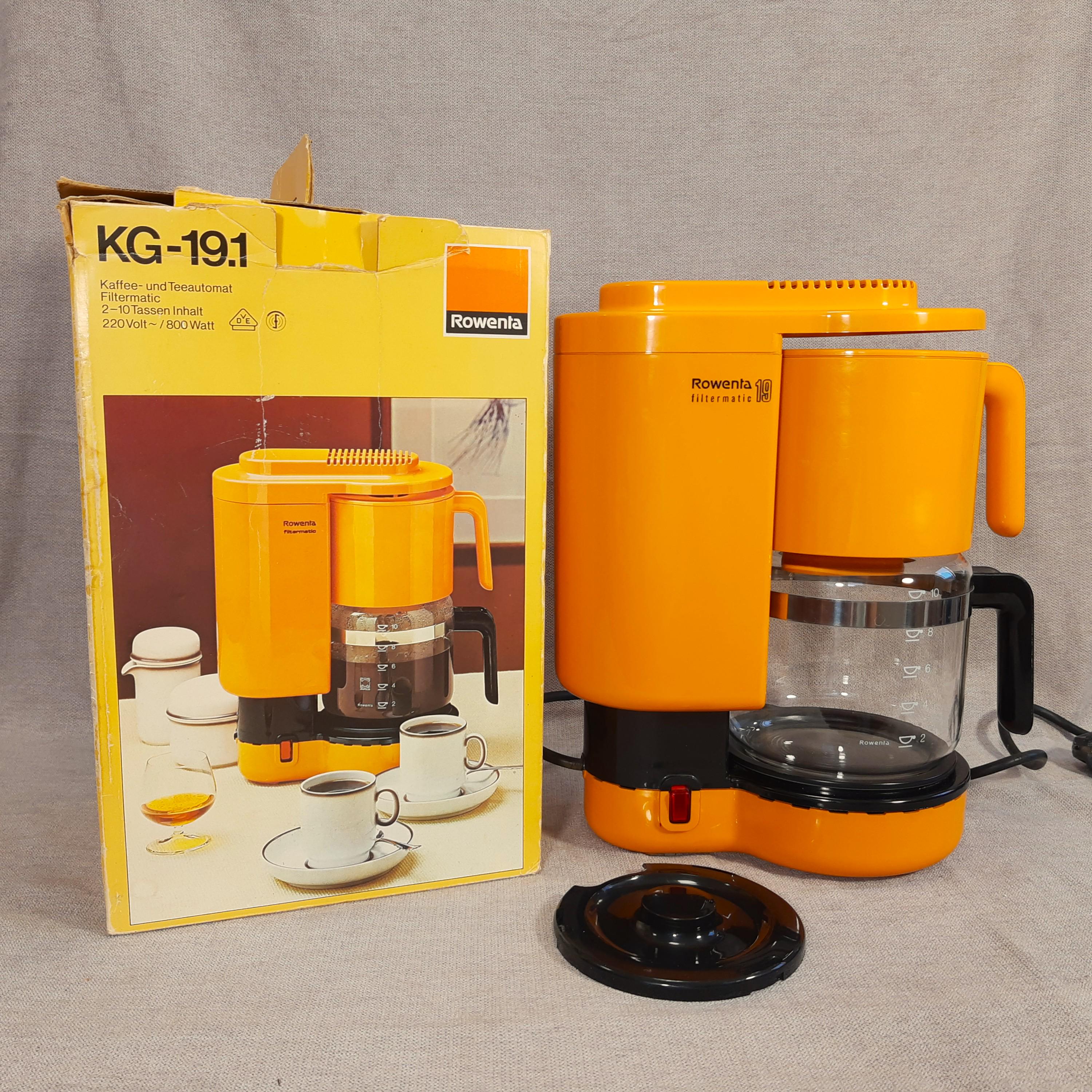 Vintage Rowenta Filtermatic Coffee Maker: Retro Orange Kitchen