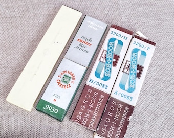 Vintage Druckbleistift Minen: Koh-I-Noor 2200 H F, & Faber-Castell 9030 Minen
