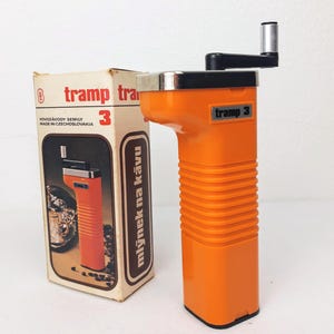 Vintage Manual Coffee Grinder Kitchenware - Plastic Retro Farmhouse Coffee Mill, Tramp 3 Czechoslovakia