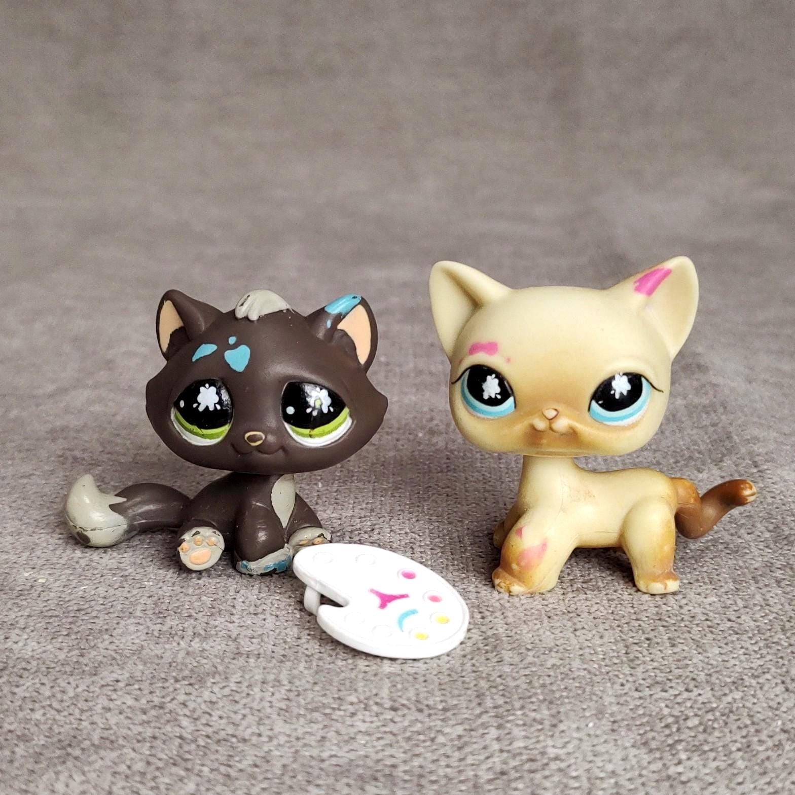 Littlest Pet Shop LPS #994 Chat Shorthair Noir Yeux Bleus Authentique