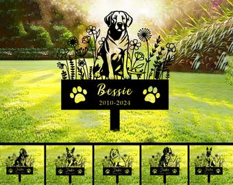 Aangepaste gedenkteken labrador hond, huisdier ontwerp tuinbord, cadeau voor huisdier, grafmarkering hond, gepersonaliseerd teken hondentuin, cadeau huisdier verlies