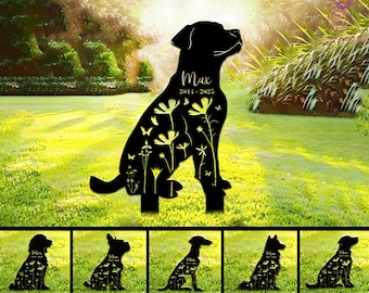 Custom Dog Memorial Stake, Pet Design Garden Sign, Gift for Pet, Dog Grave Marker,  Personalized Dog Garden Sign, Pet Loss Gift